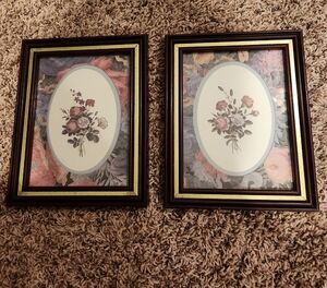 Home Interiors Victorian Floral Prints Vintage